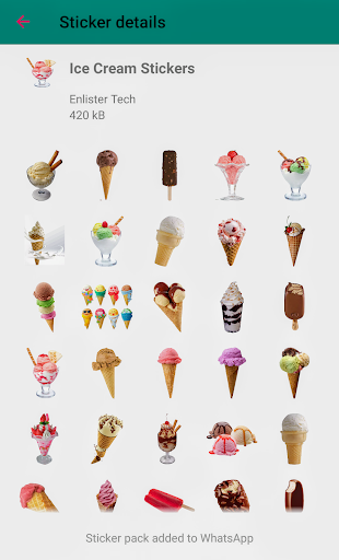 WAStickers Yummy Food Stickers - Image screenshot of android app