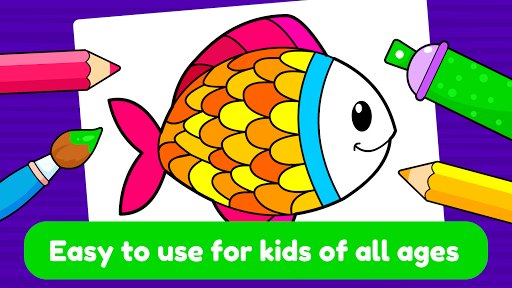 Learning & Coloring Game for Kids & Preschoolers - Gameplay image of android game