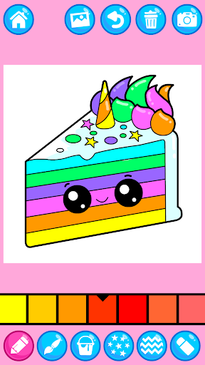 Cute Kawaii Colouring Book for Kids with Glitters - عکس بازی موبایلی اندروید