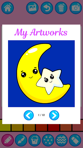 Cute Kawaii Colouring Book for Kids with Glitters - عکس بازی موبایلی اندروید
