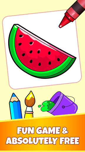 Fruits Coloring Pages - Game for Preschool Kids - عکس برنامه موبایلی اندروید