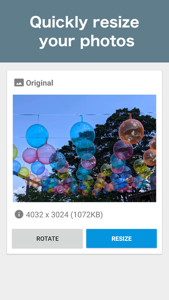 Photo Resizer: resize image - Image screenshot of android app