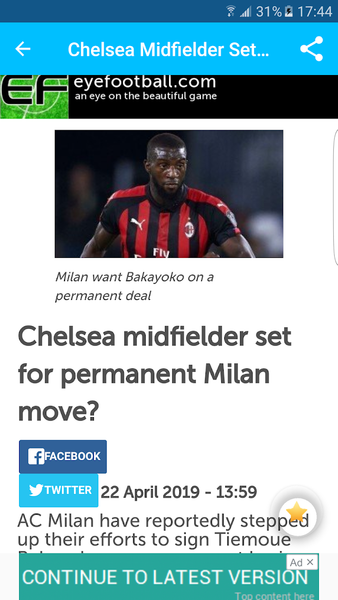 Football Transfer News - عکس برنامه موبایلی اندروید