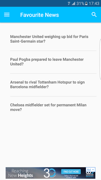 Football Transfer News - عکس برنامه موبایلی اندروید