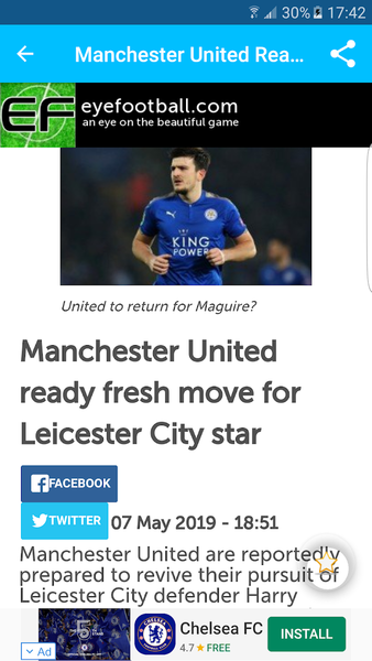 Football Transfer News - Image screenshot of android app