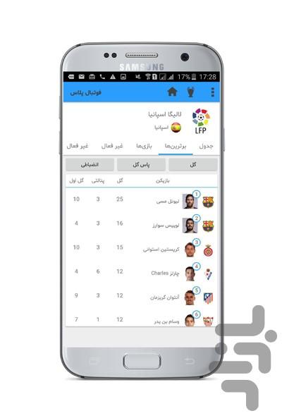 فوتبال پلاس(نتایج انلاین) - عکس برنامه موبایلی اندروید