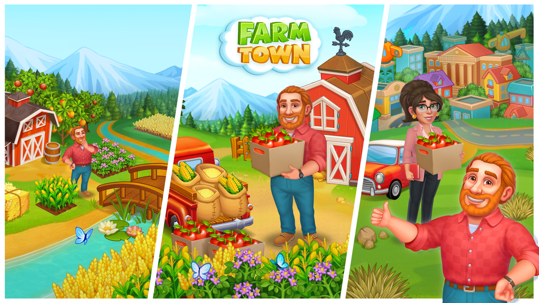 Farm Town - Family trip story - Gameplay image of android game