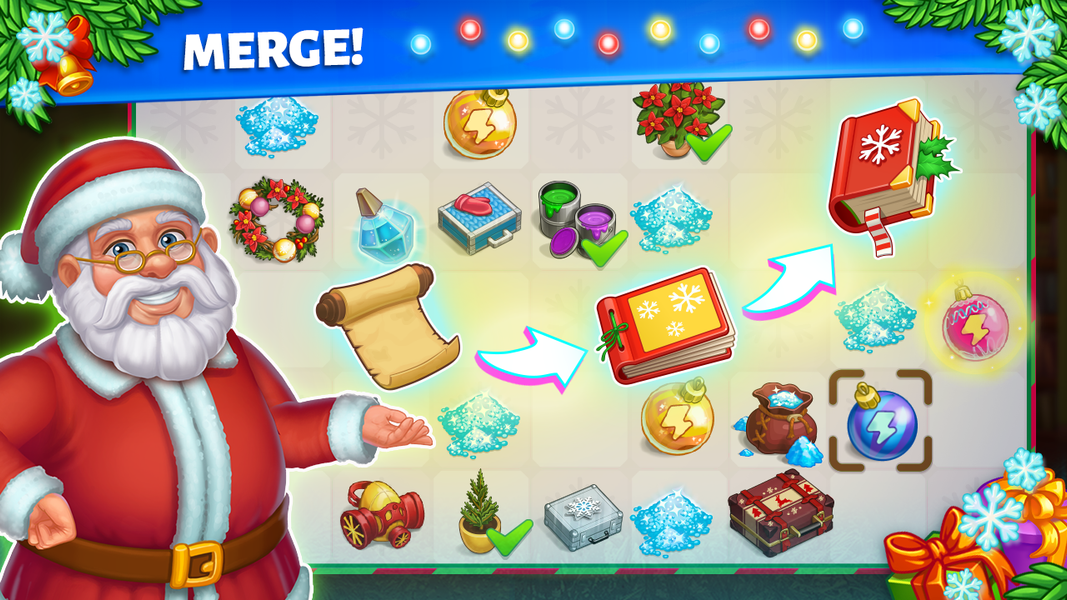 Merge Christmas: Home Design - Gameplay image of android game