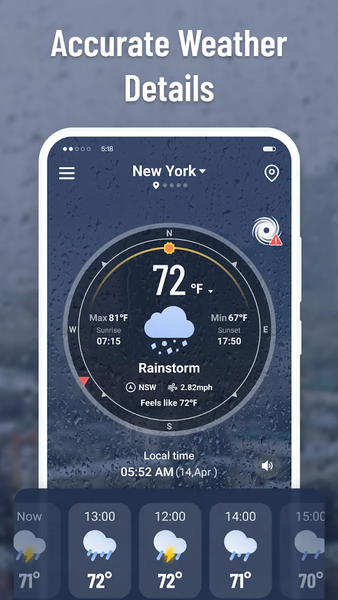 Know Weather: Live Radar - عکس برنامه موبایلی اندروید