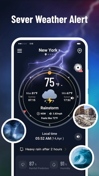 Know Weather: Live Radar - عکس برنامه موبایلی اندروید