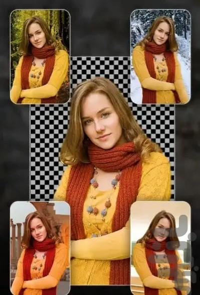 تغییر پس زمینه عکس - Image screenshot of android app