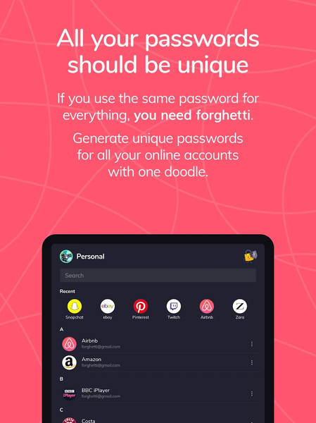 forghetti - Password Manager - Image screenshot of android app