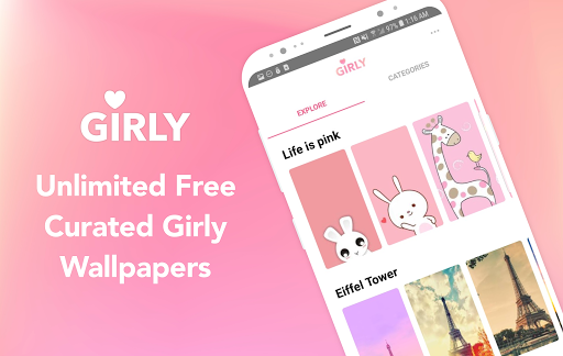 Cute Girly Wallpapers 2020 - Image screenshot of android app