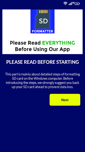SD Card Formatter Guide - Image screenshot of android app