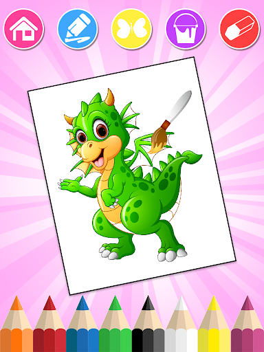 Dinosaurs Coloring Pages - Gameplay image of android game