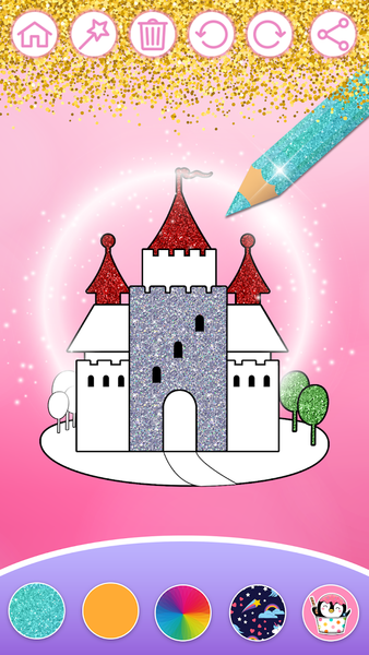 Glitter Coloring Book: Dresses - Image screenshot of android app