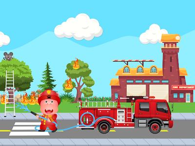 Fireman for Kids - عکس بازی موبایلی اندروید