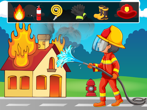 Kids Learn Professions 👮♂️👩🏫👨🚒👨🍳👩⚕️ - عکس بازی موبایلی اندروید