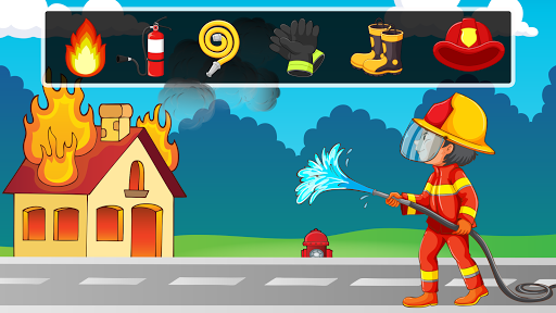 Kids Learn Professions 👮♂️👩🏫👨🚒👨🍳👩⚕️ - عکس بازی موبایلی اندروید