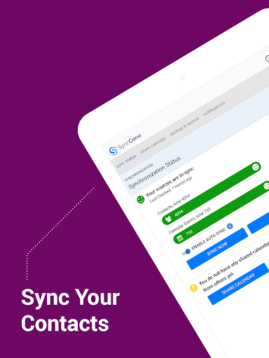 SyncGene Contact Calendar Sync - عکس برنامه موبایلی اندروید