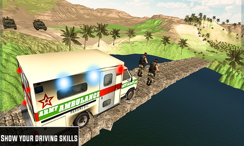 Army Ambulance Driving Rescue - Gameplay image of android game