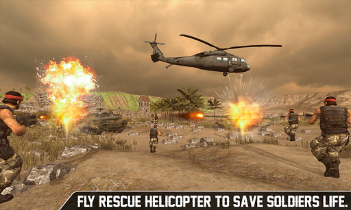 US Air Force Battle Helicopter Rescue Operation 20 - Gameplay image of android game