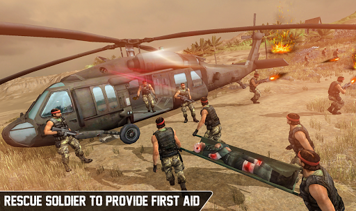 US Air Force Battle Helicopter Rescue Operation 20 - Gameplay image of android game