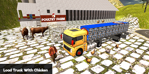 Poultry Farming game - Transport Truck Driver 2019 - Image screenshot of android app