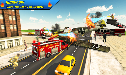 Emergency Firefighting Airplane Rescue 2019 - Gameplay image of android game