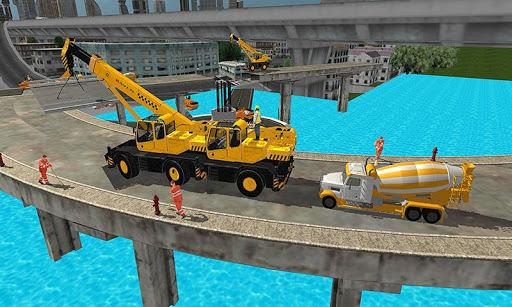 Grand Bridge Construction Simulator - Crane Driver - Gameplay image of android game