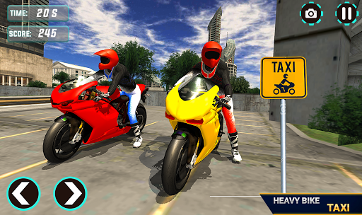Motorbike Taxi Simulator Tourist Bike Driver 2020 - Gameplay image of android game