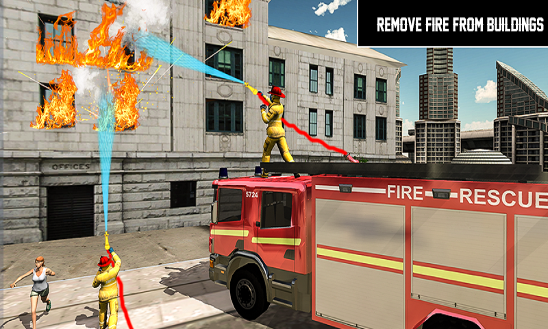 911 Rescue team Fire Truck Dri - Gameplay image of android game