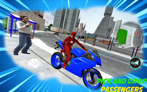 Superhero Bike Taxi Game - Mot - Image screenshot of android app