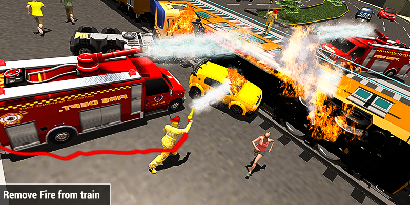 Train Fire Rescue Simulator 20 - Image screenshot of android app