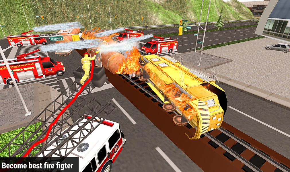 Train Fire Rescue Simulator 20 - Image screenshot of android app