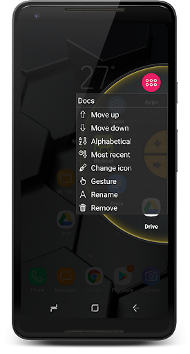 Wheel Launcher a free customizable sidebar - عکس برنامه موبایلی اندروید