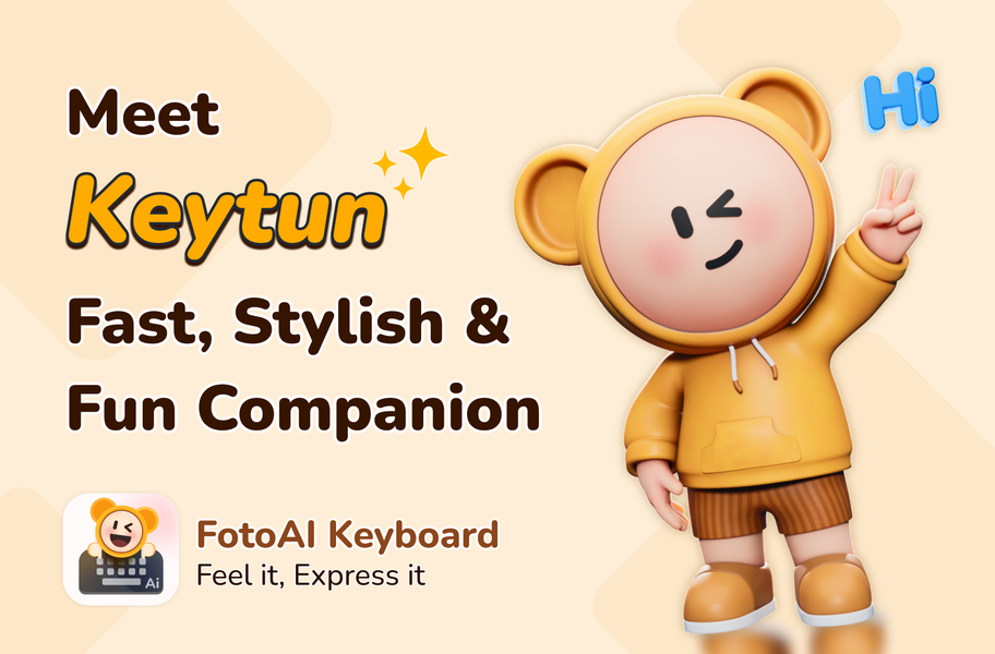 FotoAI Keyboard: Themes, Emoji - عکس برنامه موبایلی اندروید