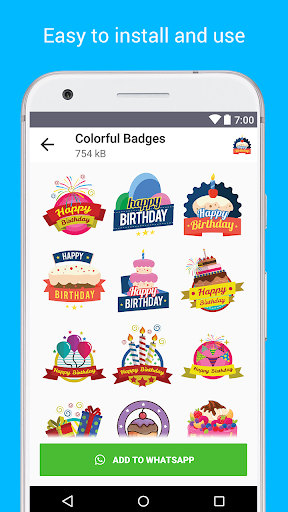 Birthday Stickers for Whatsapp - عکس برنامه موبایلی اندروید