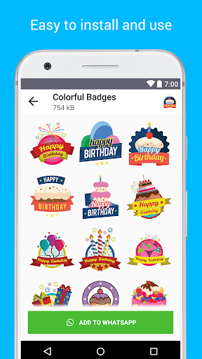 Birthday Stickers for Whatsapp - Image screenshot of android app