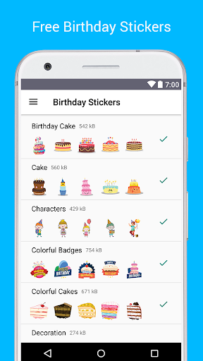 Birthday Stickers for Whatsapp - عکس برنامه موبایلی اندروید