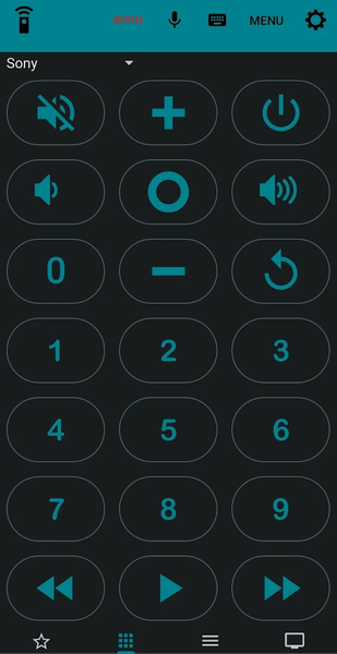 Smart TV remote - Image screenshot of android app
