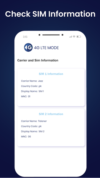 ۴G LTE Mode only - عکس برنامه موبایلی اندروید