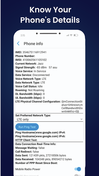 ۴G LTE Mode only - عکس برنامه موبایلی اندروید
