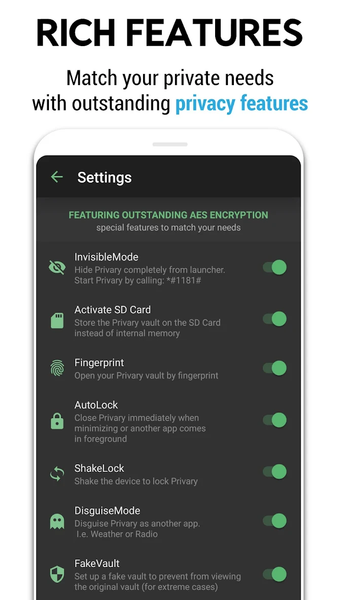 PRIVARY Secure Photo Vault - عکس برنامه موبایلی اندروید