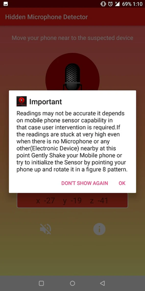 Hidden Microphone Detector - عکس برنامه موبایلی اندروید