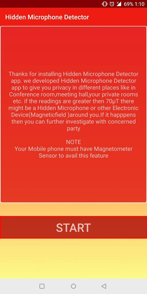 Hidden Microphone Detector - عکس برنامه موبایلی اندروید