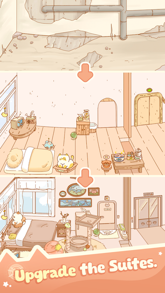 Idle Cat Hotel - Cozy Games - عکس بازی موبایلی اندروید
