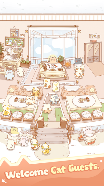 Idle Cat Hotel - Cozy Games - عکس بازی موبایلی اندروید