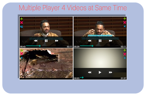 Multiple Videos Player at Same Time Music Player - عکس برنامه موبایلی اندروید