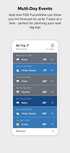 FOX Weather: Daily Forecasts - عکس برنامه موبایلی اندروید